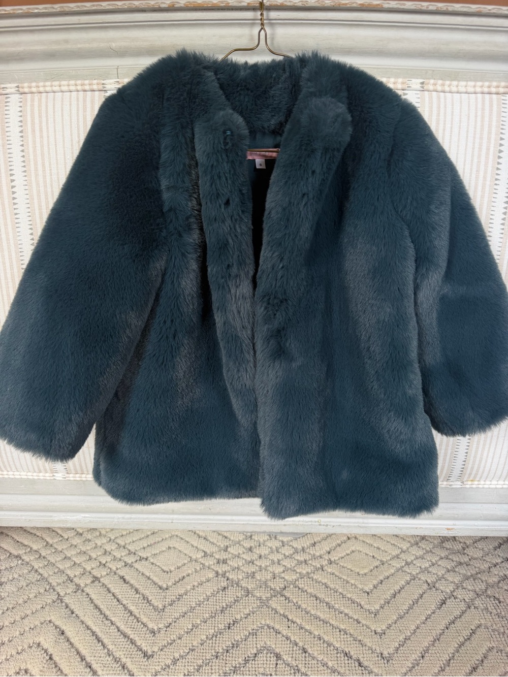 Imoimo Kids Faux Fur Coat - Teal
